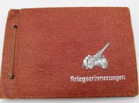 Auktion 346<br>leeres Fotoalbum "Kriegserinnerungen", 3. Reich