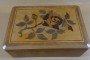 Holz-Schmuckkasten, Deckel mit intarsierter Rose, H-8 cm, 24x17 cm