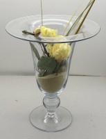 Auktion 373 / Los 10010 <br>&uuml;bergrosse Kristall-Vase auf Stand, H-40 cm, D-oben 33 cm