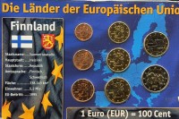 Auktion 373 / Los 6016 <br>Euro M&uuml;nzsatz "Finland" ab 1999 (!)-2007 in Blister, Nennwert 3,88&euro;