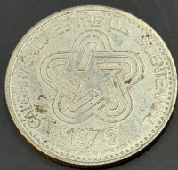 Auktion 373 / Los 6035 <br>1976 Canada / Canadian AB Calgary stampede dollar $1 token mit Hut