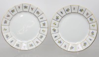 Auktion 373<br>2x Essteller ,, Greque Mille Fleurs '' von F&uuml;rstenberg ,