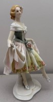 Auktion 373<br>Junge Frau "ENS" Volkstedt, Kleid mit 2 Abplatzern r&uuml;ckseitig, H-19 cm