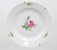 Auktion 373<br>Speiseteller Meissen ,,Rote Rose '' 