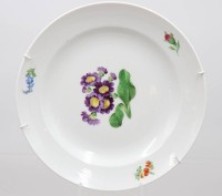 Auktion 373<br>Meissen Teller , Blumendekor 