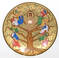 Auktion 373<br>Heinrich Porzellan Jahresteller mit dem  Motiv &bdquo;Lebensbaum&ldquo;. 1983 