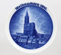 Auktion 373<br>Rosenthal Weihnachtsteller von 1941 ,,Stra&szlig;burger M&uuml;nster ''
