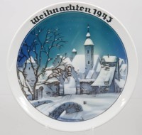 Auktion 373<br>Rosenthal Weihnachtsteller von 1943 ,, Weihnachtsidyll ''