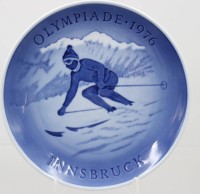 Auktion 373<br>Gedenkteller von Royal Copenhagen Olympia 1976 Innsbruck 