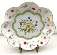 Auktion 373<br>grosse Schale "Villeroy&amp;Boch", Blumendekor, D-31 cm, H-5,2 cm
