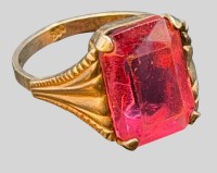 Auktion 373<br>Silberring-800- mit rosa Stein, RG 52, 3,56 gr.
