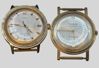 Auktion 373<br>2x mechan. Armbanduhren, Timex l&auml;uft,  Ruhla  steht, beide ohne Band
