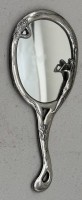 Auktion 373<br>Jugendstil-Handspiegel, Metall, H-25 cm, B-11 cm