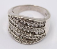 Auktion 373<br>Ring mit wei&szlig;en Steinen, 925er Silber, RW 54, 7,8 Gramm