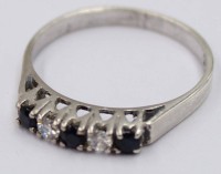 Auktion 373<br>Ring mit Safire, 925er Silber, RW 56/57, 2,0 Gramm