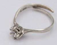 Auktion 373<br>Ring mit einem wei&szlig;en Stein, 835er Silber, RW 54 ( Schiene offen ), 2,1 Gramm