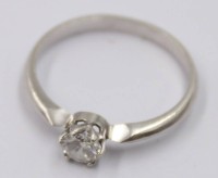Auktion 373<br>Ring mit einem wei&szlig;en Stein, 925er Silber, RW 56, 1,7 Gramm