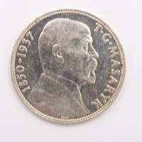 Auktion 373<br>20 Korun 1937, Masaryk, Silber, 12 Gramm