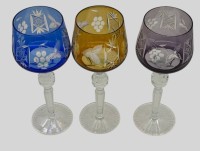 Auktion 373 / Los 10026 <br>3 Buntglas-R&ouml;mer, wohl Nachtmann