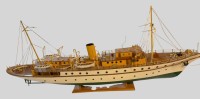 Auktion 373<br>Modellschiff der d&auml;nischen K&ouml;nigsyacht "Danne Brog", detailgetreue Handarbeit, L-85 cm