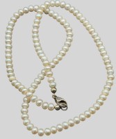 Auktion 373<br>Perlenkette mit Silberschliesse-925-, L-40 cm