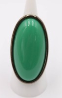 Auktion 373<br>Modeschmuck Ring mit gr&uuml;nem Stein ? +