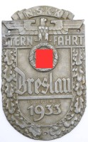 Auktion 373 / Los 7033 <br>eine Plakette  von der NSKK Sternfahrt nach Breslau am 10. September 1933.