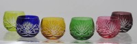 Auktion 373 / Los 10032 <br>6 x Buntglas Gl&auml;ser 1 x mit Chip 