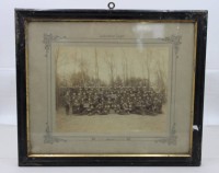 Auktion 373 / Los 7041 <br>historisches Foto  einer Gruppe von Soldaten im "Lockstedter Lager", einem bekannten Truppen&uuml;bungsplatz in Schleswig-Holstein.