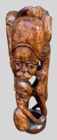 Auktion 373 / Los 15514 <br>afrikan. Makonde -Schnitzerei, Lebensbaum-Motiv, H-74 cm, D-24 cm