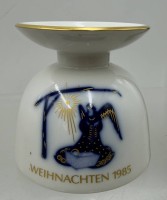 Auktion 373<br>Paar KPM Berlin Kerzenhalter, Weihnachten 1985, H-7,5 cm, D-unten 8 cm