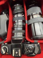 Auktion 373<br>Contax 139 Quartz + Carl Zeiss Planar 1.7/50 und Zubeh&ouml;r in Tasche, anbei Tele Soligor Zoom/Macro 700-210, Soligor Auto-Tele Converter, Soligor  Wide- Auto, 1:2,8 f-28 mm Sowie Blitzger&auml;t, Beschreibung etc.