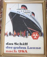 Auktion 373 / Los 5030 <br>Werbedruck "Hanseatic-Das Schiff der guten Laune" ger/Glas, RG  60x46 cm