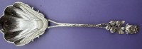 Auktion 373 / Los 11035 <br>Sahnel&ouml;ffel, S-835-, Rosenmuster, L-16,5 cm, 24 gr.
