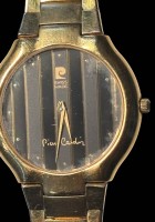 Auktion 373 / Los 2120 <br>VINTAGE SWISS GOLD PLATED Unisex Armbanduhr "PIERRE CARDIN" CHROMACHRON, Werk nicht gepr&uuml;ft