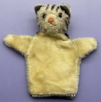 Auktion 373<br>Steiff Handpuppe "Katze" ein Auge besch&auml;digt, ohne ID