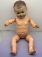 Auktion 373 / Los 12099 <br>grosse Sonneberg Massepuppe, H-69 cm, bespielt