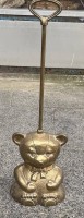 Auktion 373<br>massiver Messing T&uuml;rstopper, Teddy, H-50 cm