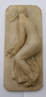 Auktion 373 / Los 15151 <br>Alabaster-Skulptur der Heiligen C&auml;cilia, Nachbildung nach Stefano Maderno, ca. 21 x 9cm