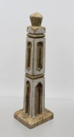 Auktion 373 / Los 15154 <br>Specksteinschnitzerei im Stil eines Minaretts, ca. H-20cm