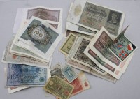 Auktion 373<br>Konvolut Banknoten, meist Deutsches Reich, teilw. Inflation