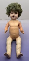 Auktion 373 / Los 12104 <br>grosse Sonneberg Massepuppe, Augen verklemmt, H-56 cm