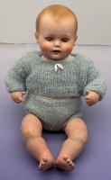 Auktion 373<br>Schildkr&ouml;t Babypuppe, Schlafaugen, Tortulon, H-45 cm