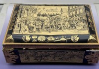 Auktion 373<br>Blechdose, Dose / N&Uuml;RNBERGER Lebkuchen E.Otto Schmidt XXL , H-19 cm, 41x29,5 cm