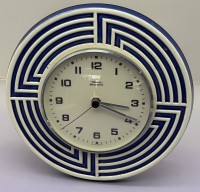 Auktion 373<br>Keramik K&uuml;chenuhr "Diehl electronic", D-25 cm, Werk nicht gepr&uuml;ft