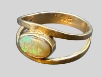 Auktion 373<br>Silberring-925- mit Opal, RG 52,5, 2,21 gr