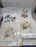 Auktion 373 / Los 3023 <br>13x grosse Meissen Kalender "Die Zeichenschule", 10x 2003, 2x 2021, 1x 2022