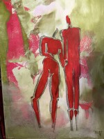 Auktion 373 / Los 4065 <br>Anne_Gret Winkler (1944-2018) junges Paar, &Ouml;l/Leinen, 1998, ca. 70x50 cm