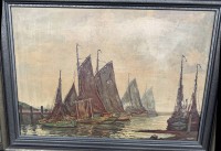 Auktion 373 / Los 5036 <br>Paul Ernst WILKE (1894-1972), wohl seltener Kunstdruck?, alt gerahmt, RG 63x84 cm, reinigungsbed&uuml;rftig
