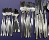 Auktion 373 / Los 11049 <br>Besteck f&uuml;r 6 Personen "BSF" 90-er Auflage, 30 Teile, Form Jasmin 107, /60-er Jahre, guter Zustand
